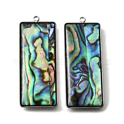 Подвески из натуральной ракушки пауа из нержавеющей стали 304 STAS-Z125-01A-P-1