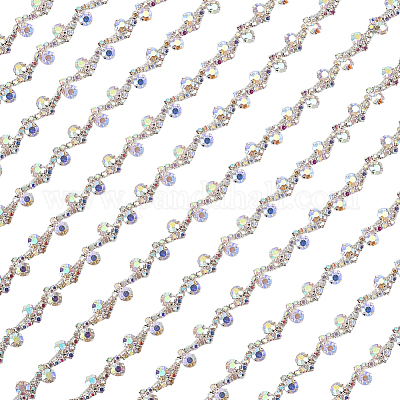 S-образные стеклянные стразы и железные цепочки-чашки DIY-WH20032-25S-02-1