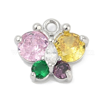 Латунные микро проложить кубического циркония подвески KK-Z094-16P-01-1