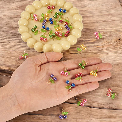 28 шт. подвески из двухцветного перламутрового стекла PALLOY-TAC0184-1