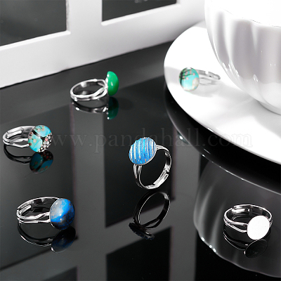 Компоненты латунного кольца в стиле 40 шт. KK-PH0003-32-1