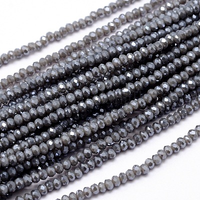 Граненый граненый полный радуга гальванических стеклянных бус стренги EGLA-M004-2mm-A02-1