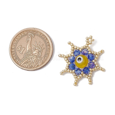 Подвески-звезды из стеклянных бусин PALLOY-MZ00624-1