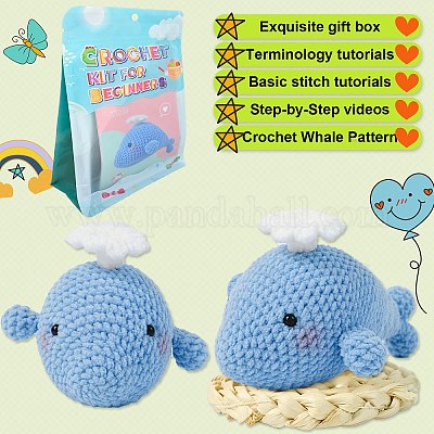 Наборы для вязания кукол-китов своими руками для начинающих PW-WG455DB-01-1