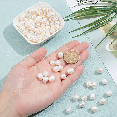 5 нить бусин из натурального культивированного пресноводного жемчуга PEAR-NB0002-60-1