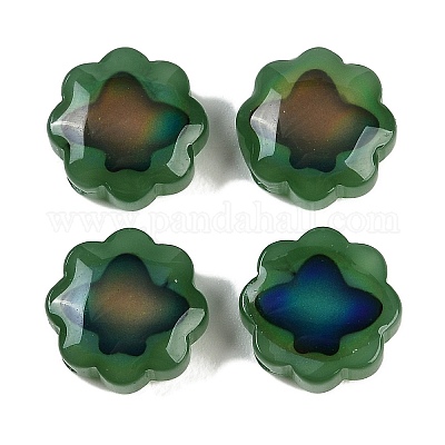 Двухцветные стеклянные бусины для настроения GLAA-Z007-07D-1