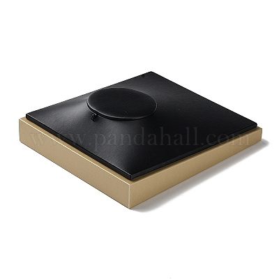 Деревянное покрытие с подставками для ожерелья из искусственной кожи ODIS-C010-05-1