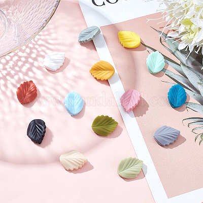 30шт 15 цвета силиконовые бусины SIL-PH0001-05-1