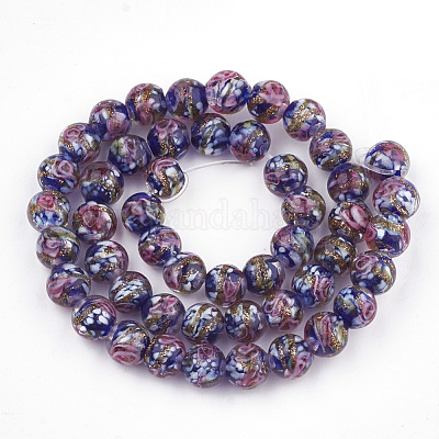 Бусины ручной работы бусины золотого песка LAMP-T006-10B-1