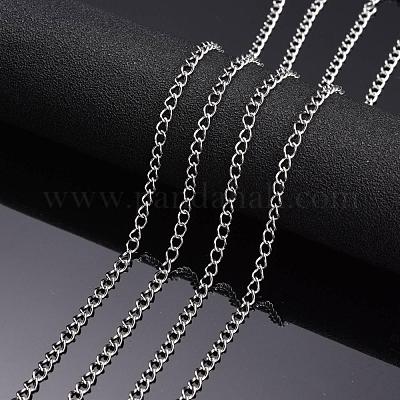 Не тускнеющие 3.28 фут 304 нержавеющая сталь витые цепи X-CHS-K001-24-3mm-1