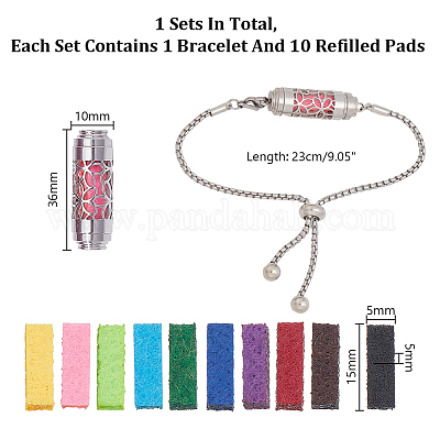 Браслеты-слайдеры из нержавеющей стали BJEW-WH0016-75A-1