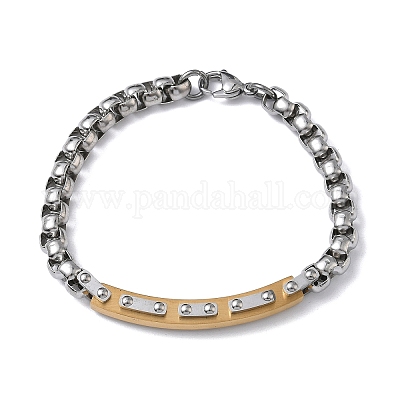 Браслеты-цепочки из нержавеющей стали 201/304 для унисекс BJEW-F522-03G-1