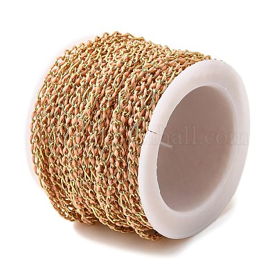 Цепи из латунной эмали ручной работы с овальными звеньями CHC-L053-08G-10-1