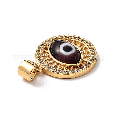 Подвески лэмпворк от сглаза с прозрачным фианитом ZIRC-L102-11G-1