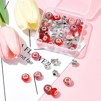 Европейские бусины из сплава и смолы в тибетском стиле своими руками DIY-FS0006-78E-1