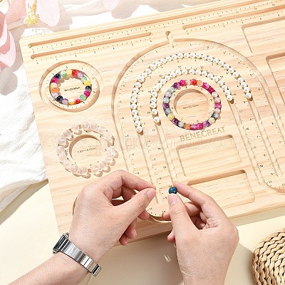 1шт бамбуковая доска для дизайна бусин TOOL-YW0001-41-1