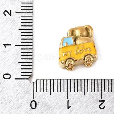 Европейские бусины из нержавеющей стали 304 STAS-D153-09B-G-1