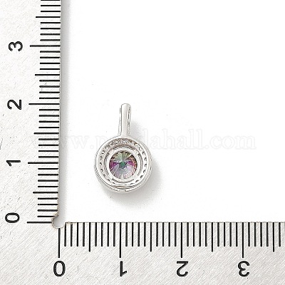 925 стерлингового серебра микро Pave прозрачные кубические циркониевые подвески STER-U008-02P-01-1