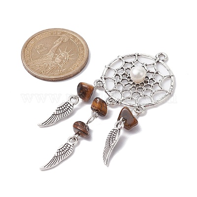 Большие подвески со смешанной крошкой драгоценных камней PALLOY-JF02294-1