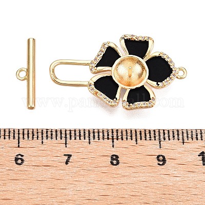 Застежки-тоглы из матовой латуни KK-N054-156G-1