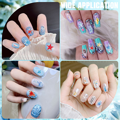 3 шт. 3 стиля пластиковых рельефных наклеек для дизайна ногтей с изображением морских животных&nbsp;MRMJ-CP0001-42A-1