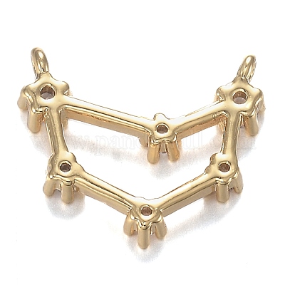 Брелоки из прозрачной латуни с кубическим цирконием ZIRC-F120-019G-06-1