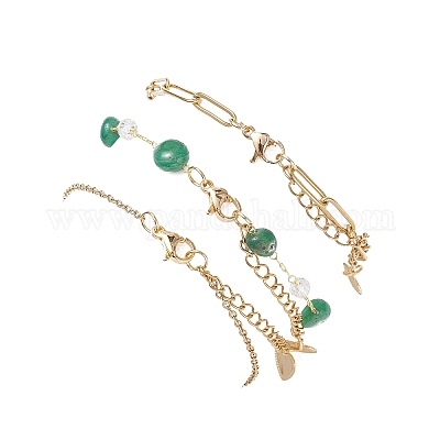 Цепочка из 3 слоя BJEW-JB12459-01-1