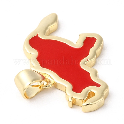 Эко-подвески с покрытием из латуни и эмали KK-R143-03A-1