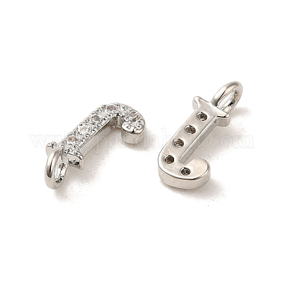 Буквица латунные микро проложить кубического циркония подвески ZIRC-F008-J-1