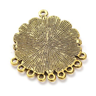 Сеттинги разъем сплава кабошон тибетском стиле PALLOY-P224-13AG-1