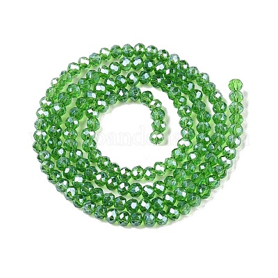 Стеклянные бусины с гальваническим покрытием  EGLA-A044-T2mm-A11-1