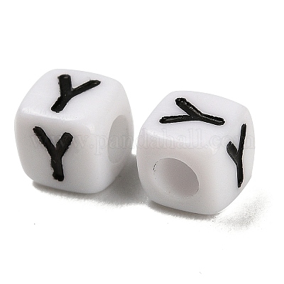 Непрозрачные акриловые бусины OACR-S076-01Y-1