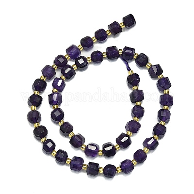 Нити бусин из натурального аметиста и нефрита&nbsp;LS-G-I376-D28-01-1