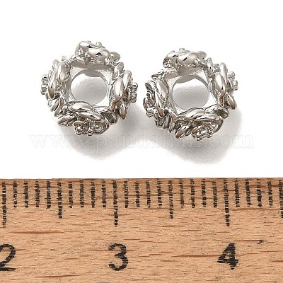 Латунные микро проложить кубического циркония бусы KK-Q001-18P-1