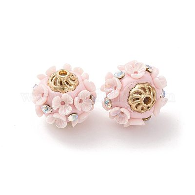 Круглые бусины из смолы ручной работы из Индонезии IPDL-P005-24AS-01-1