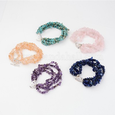 Браслеты из натуральных драгоценных камней с бисером BJEW-JB02321-1