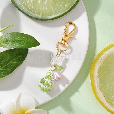 Подвески из стеклянных бусин ручной работы HJEW-MZ00349-03-1