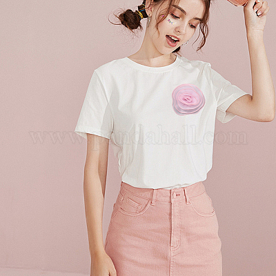 Многорядные броши из полиэстера с цветком JEWB-WH20003-05A-1