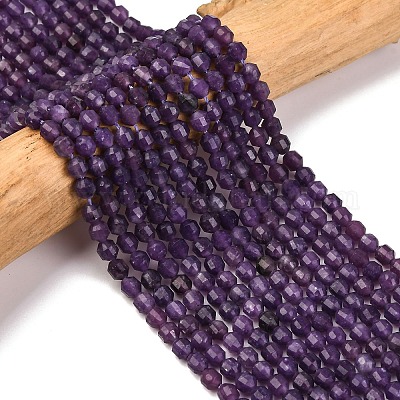 Натуральный лепидолит / пурпурный слюдяный камень бисер пряди&nbsp;G-A260-A04-01-1