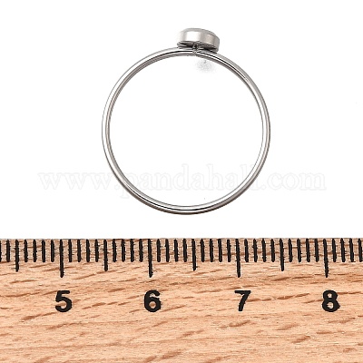 Оправы для колец из нержавеющей стали 304 со стразами STAS-H237-01B-P-1