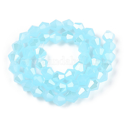 Имитация нефрита гальванических бисер пряди EGLA-A039-J6mm-A03-1