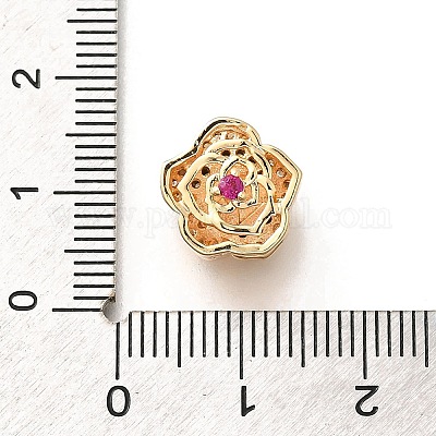 Латунные микро проложить Цирконий Европейский бисером KK-M318-30G-1