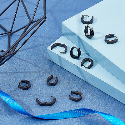 10 пара серег-колец из нержавеющей стали 304 EJEW-UN0001-73-1