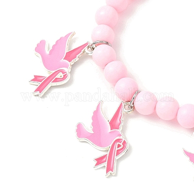 Комплект из 3 эластичного браслета из акриловых бусин BJEW-JB12639-1