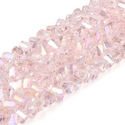 Гальванизируйте прозрачное стекло бисер нитей GLAA-N021-4mm-10-1