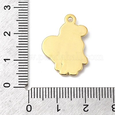 Подвески из нержавеющей стали 304 с эмалью STAS-P427-05B-G-1