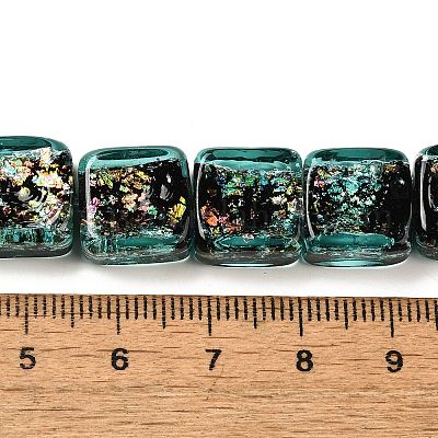 Нити стеклянных бусин из дихроичной фольги ручной работы DICH-U001-07D-1