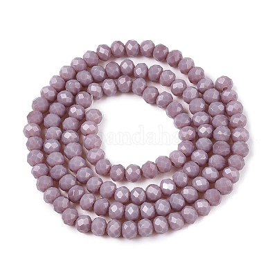 Непрозрачный сплошной цвет имитация нефрита стеклянные бусины пряди EGLA-A044-P4mm-D13-1