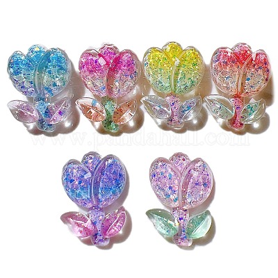 Двухцветные смоляные кабошоны PW-WG3D624-01-1