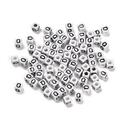 Непрозрачные акриловые бусины OACR-S076-01Q-1